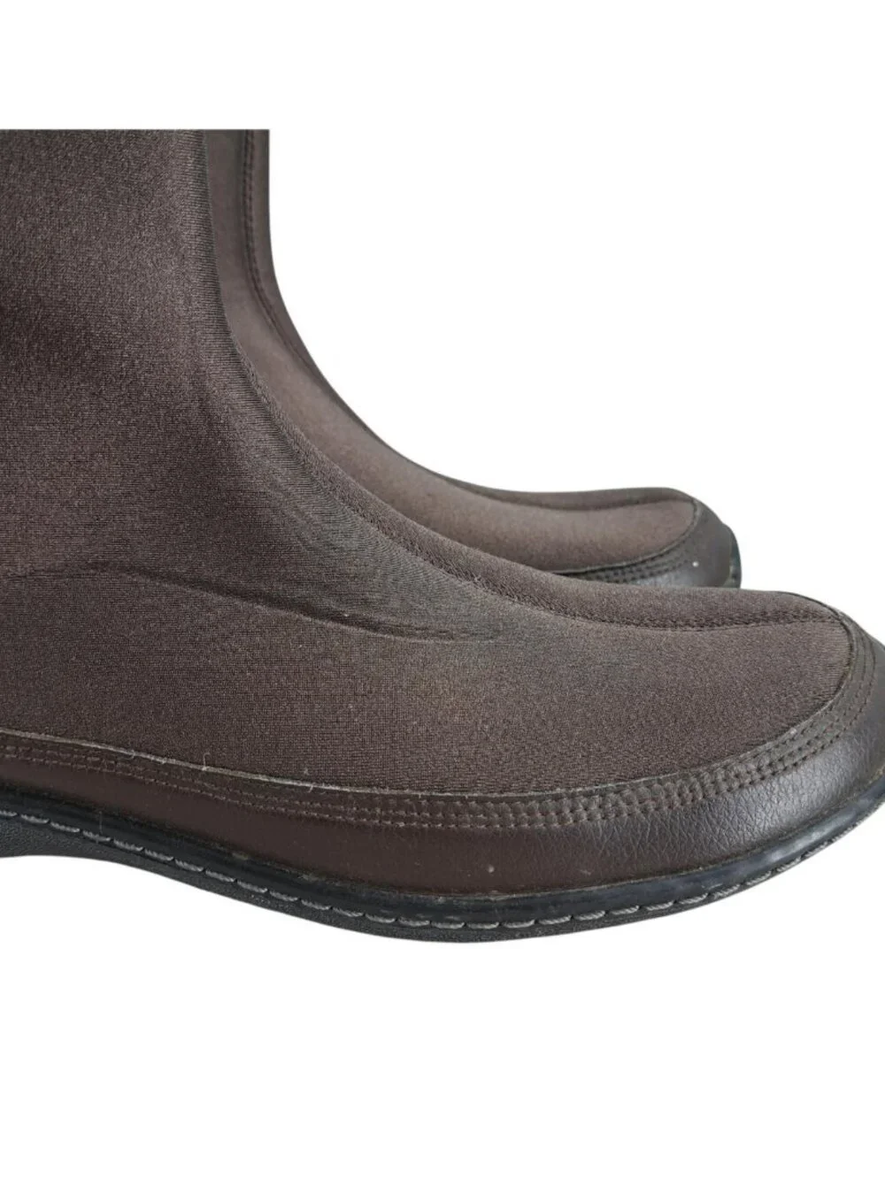 Aetrex Berries Brown Neoprene Pull On Mid Calf Waterproof Boots Size 41 US 9